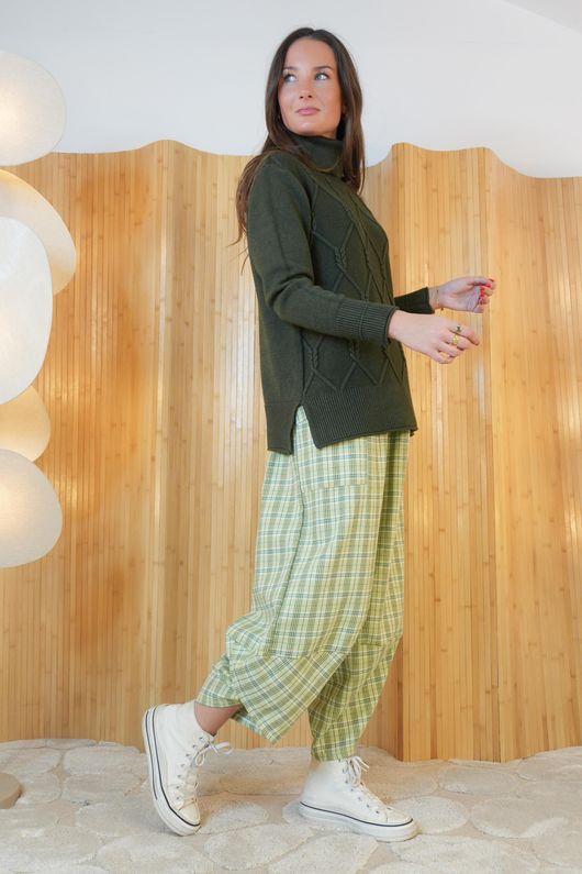 Purdy Cable Luxury Knit Khaki /3=